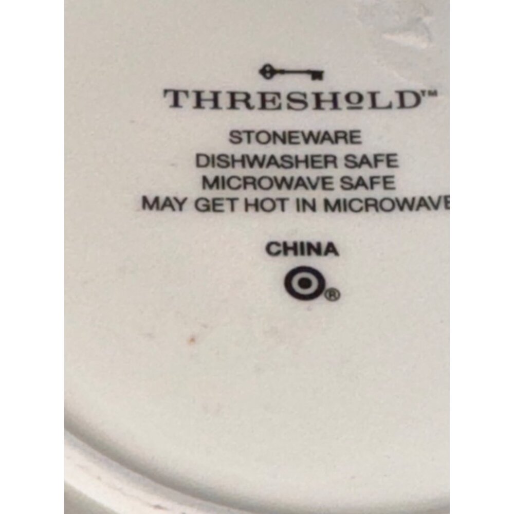White Ceramic Monogram "K" Mug By Threshold  Dishwasher & Microwave Safe  Stonew - Picture 3 of 5